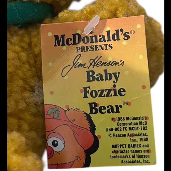 Vintage 1987 McDonald’s Jim Henson Muppet Babies Fozzie Kermit Ms Piggy W Tags - Picture 3 of 8